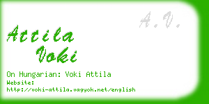 attila voki business card